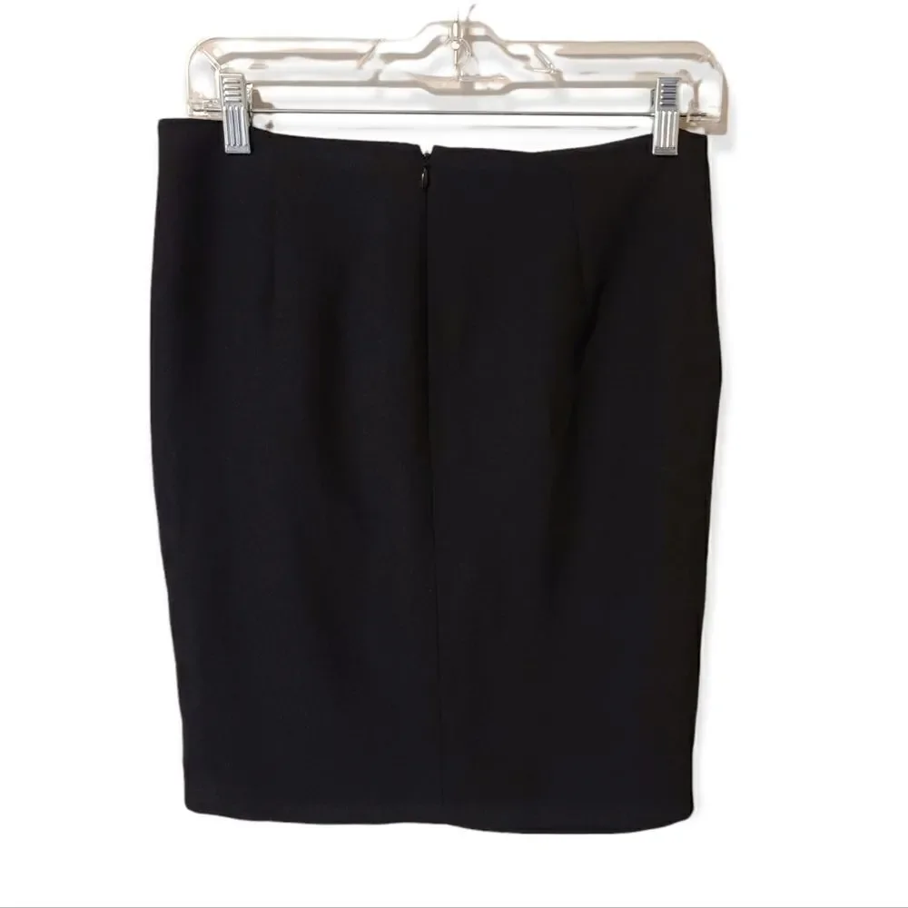 ZARA Black Pencil Skirt with Ruffle Size M